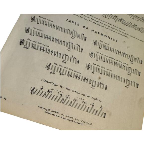Sheet Music Rubank Advanced Method Cornet Trumpet Volume 1 Modernistic Rhythms - Picture 9 of 11